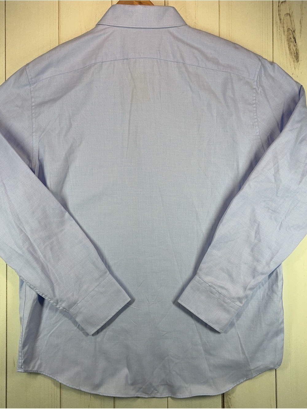 ZARA Shirt Mens XL Blue Regular Fit Easy Iron Dress Button Down Twill NWT - Picture 7 of 10